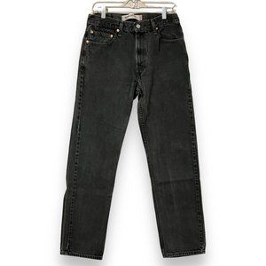 Levi's 505 Vintage Black Straight Jeans Mens 33x 34 Cotton made in Mexico